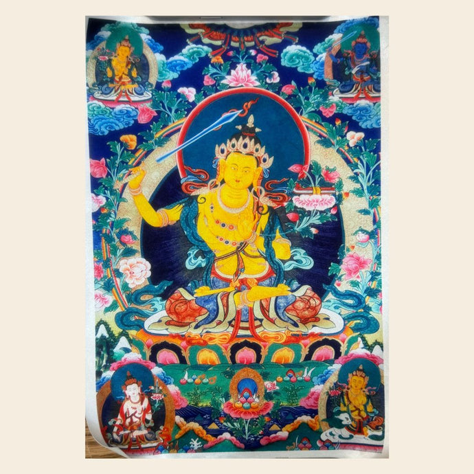 Manjushri Silk Print (yellow) Consecrated