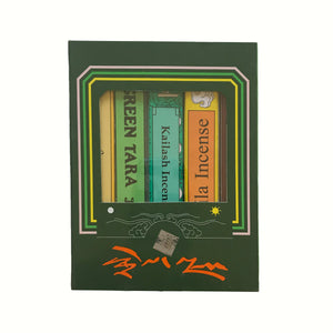 Set de regalo de incienso tibetano de tara verde