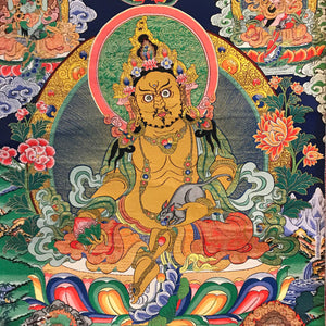 Tanka bordada de Dzambhala - el quintoJambhala - Pancha Kubera