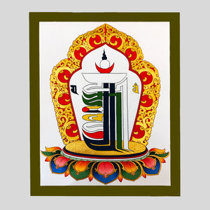 Tanka del simbolo de Kalachakra Diez veces poderoso