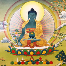 Load image into Gallery viewer, Hand-painted Medicine Buddha Thangka