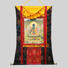 Cargar imagen en el visor de la galería, Hand-painted Medicine Buddha Thangka