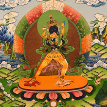 Cargar imagen en el visor de la galería, Hand-painted Innate Kalachakra Thangka
