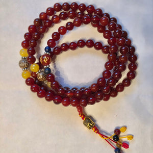 Carnelian with Mantra Beads - 108 Mala